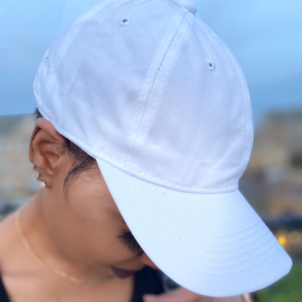 White Distressed Unisex Cap